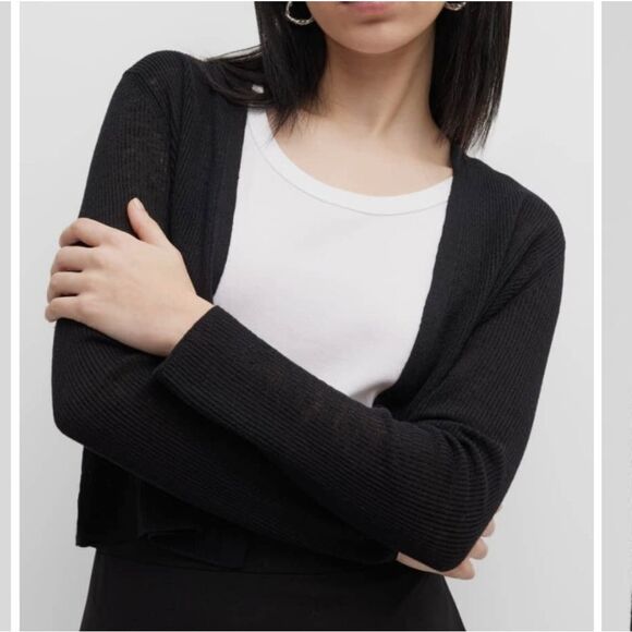 ELLE LONG SLEEVE OPEN-FRONT CARDIGAN - Picture 1 of 16